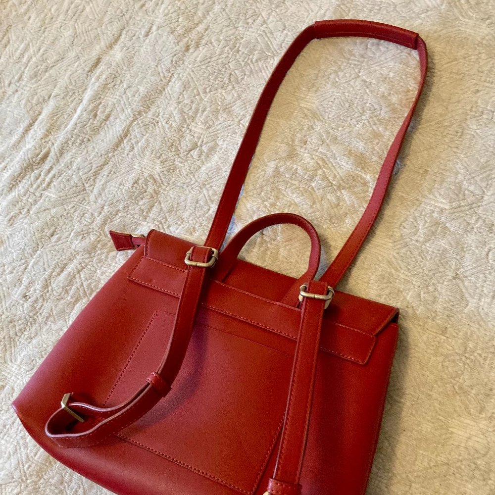 Pixie Mood Red Convertible Purse Backpack - image 2